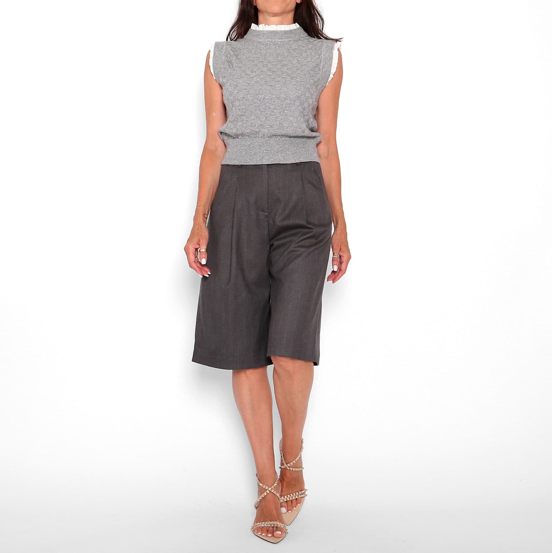 Bermudas Mil Rayas Gris — foto 3
