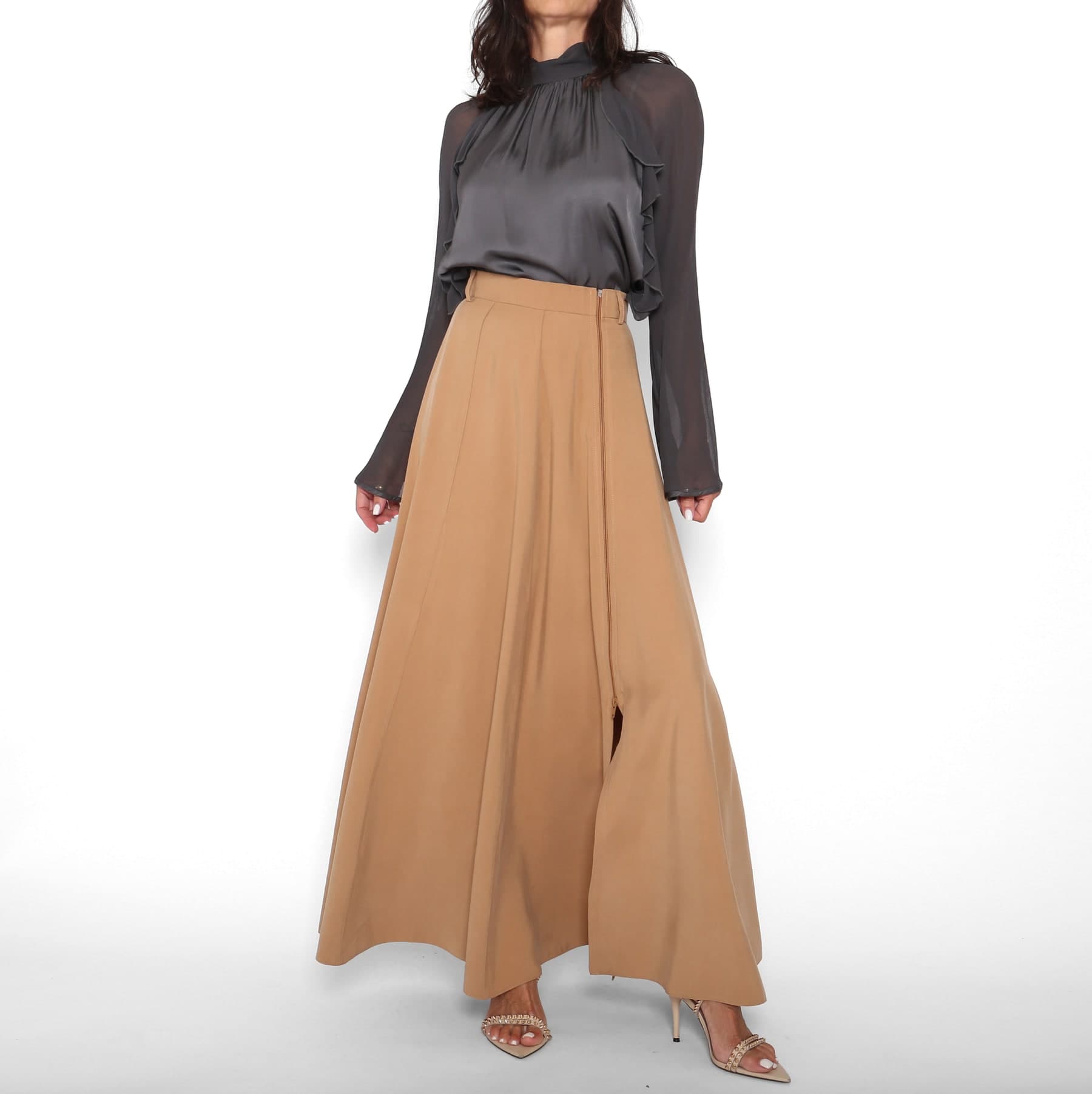 Blusa Volantes Gris — foto 3