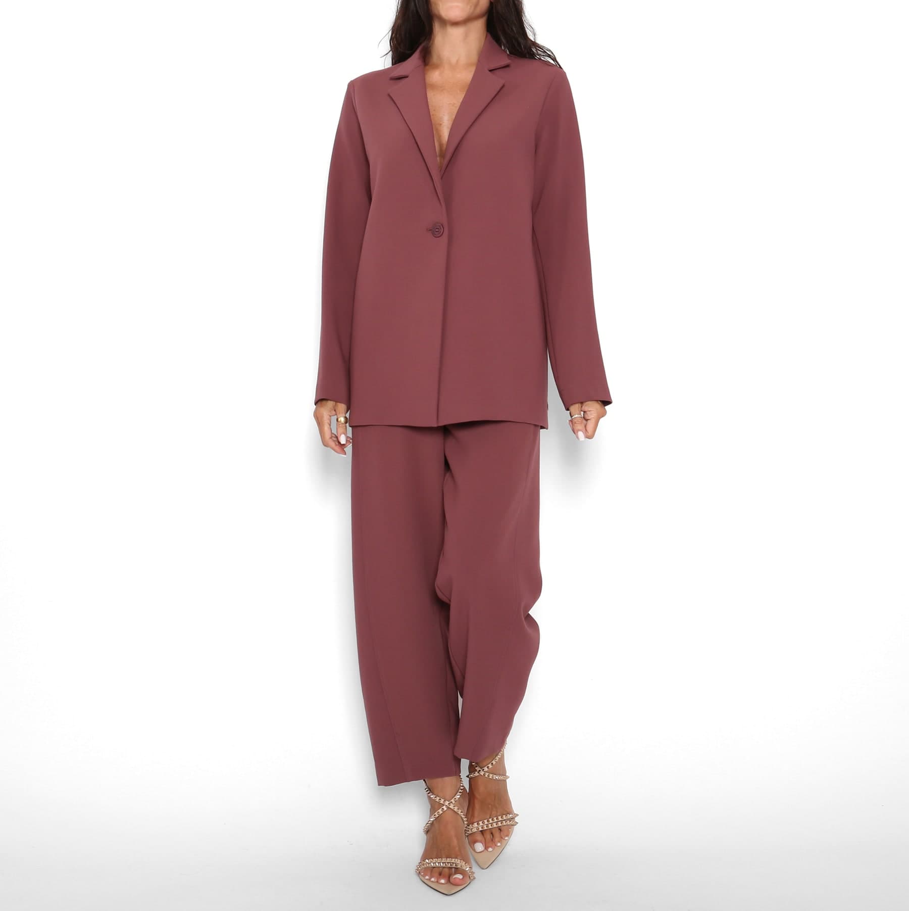 Pantalón Traje Malva empolvado — foto 4