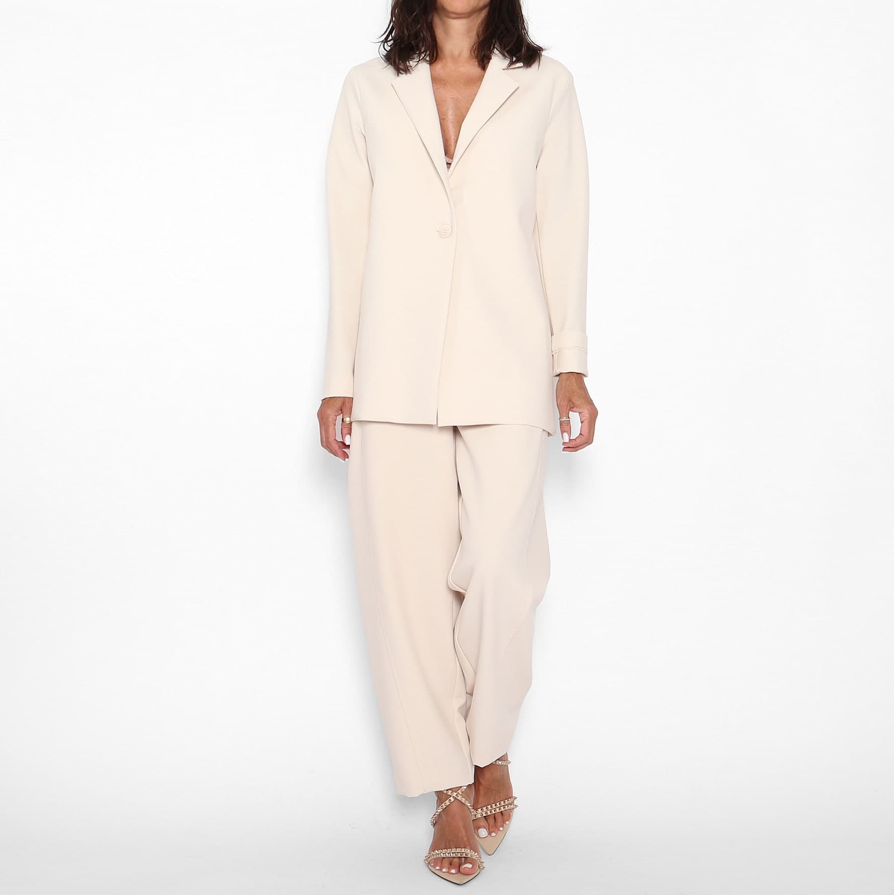 Pantalón Traje Crema — foto 3