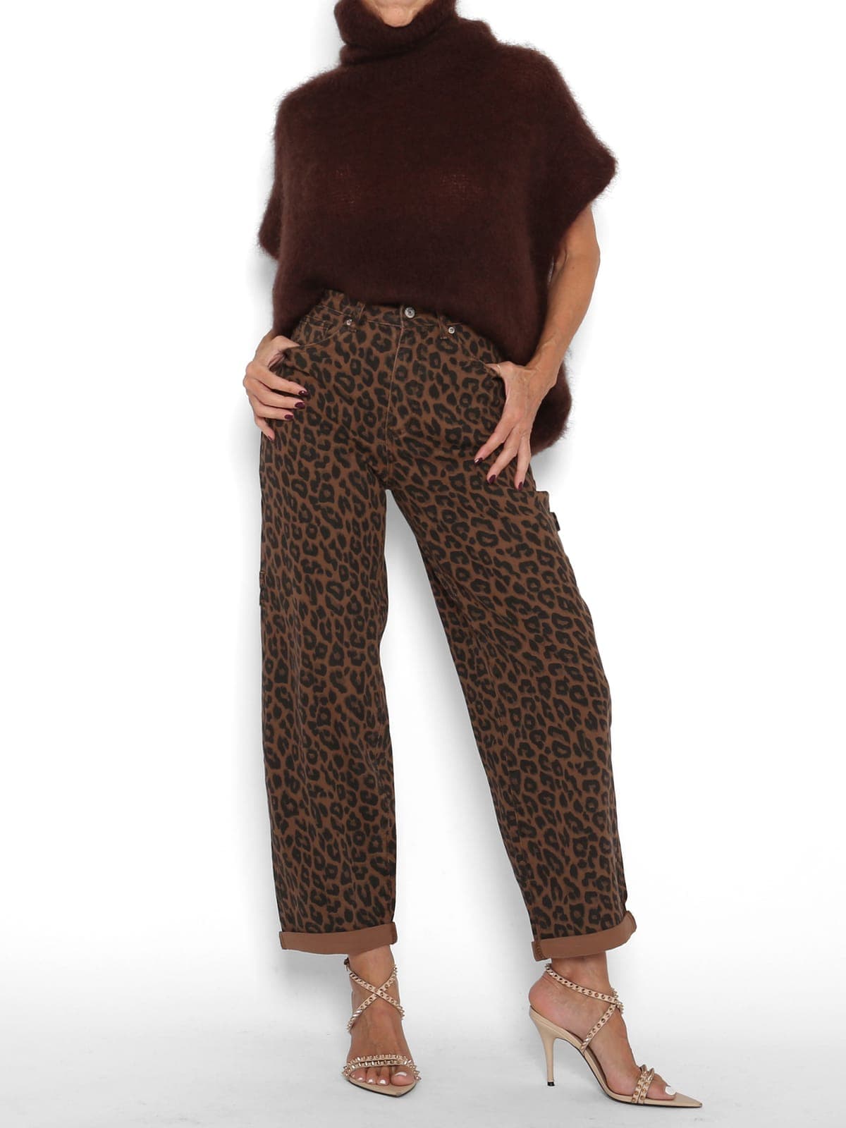 Pantalón Animal Print Camel — foto 2