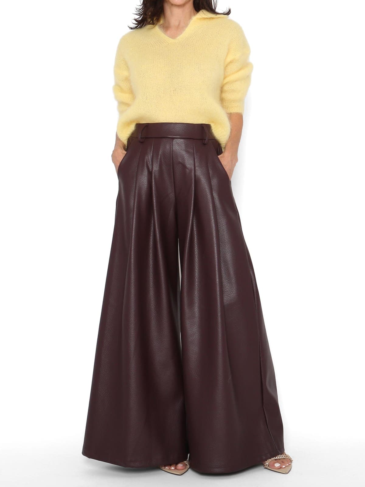 Pantalón Ecopiel Berenjena — foto 2