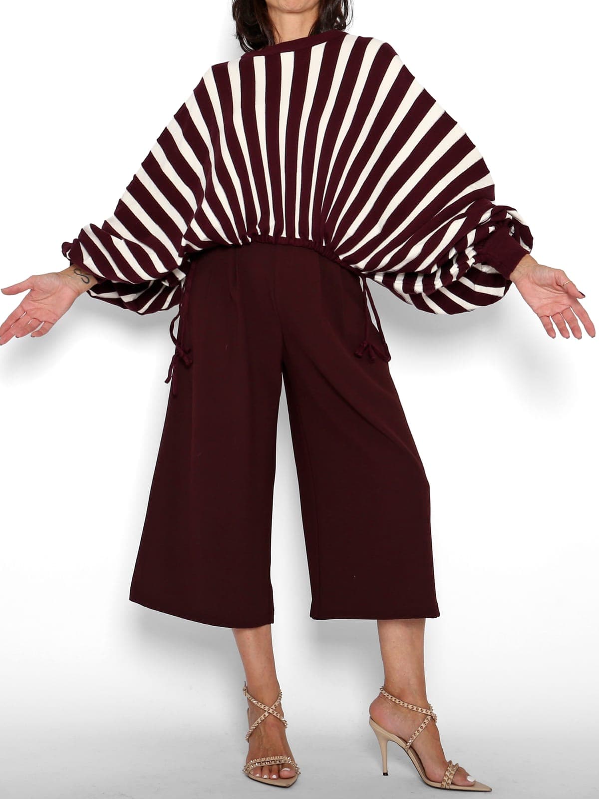 Jersey Poncho Rayas Berenjena — foto 2