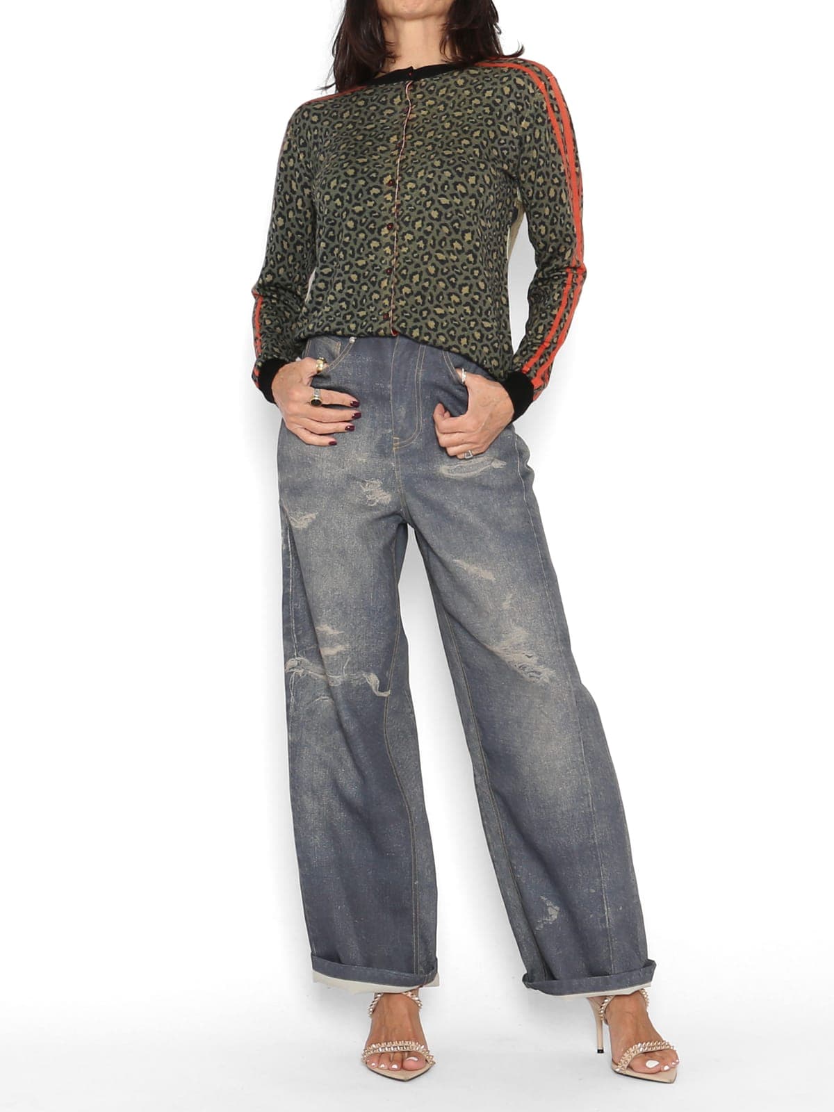 Chaqueta Punto Reversible Animal Print — foto 3